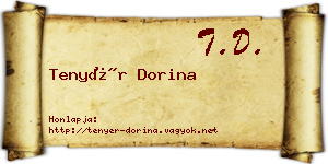 Tenyér Dorina névjegykártya